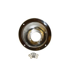 Jeep Wrangler Fuel Tank Cap/Door - Rugged Ridge - Gas Tank Filler Bezel - Stainless Steel - `97-`06